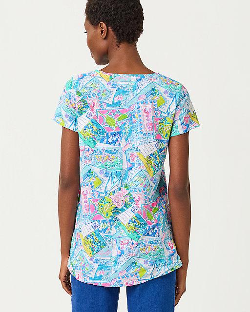 Lilly Pulitzer Etta Scoop Neck Top Multi Wish You Were Here