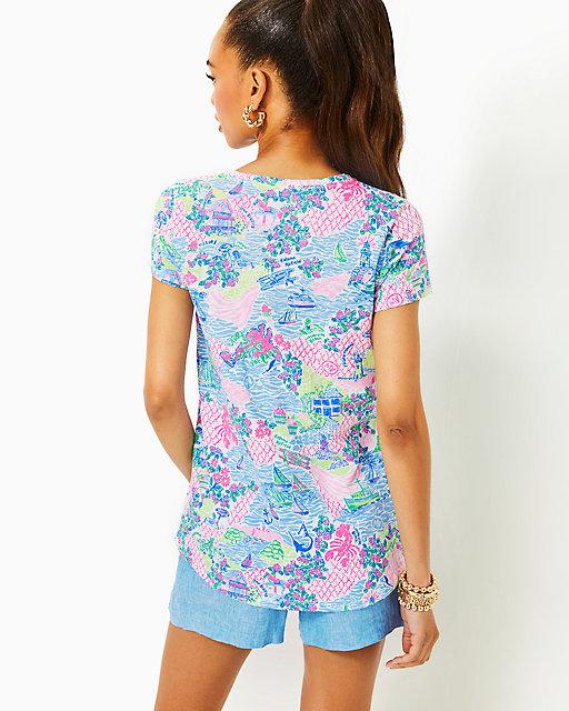 Lilly Pulitzer Etta V-Neck Top Multi Lilly Loves Marthas Vineyard