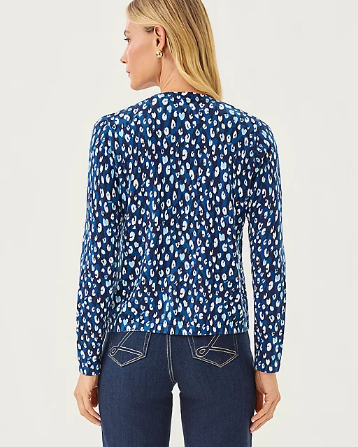 Lilly Pulitzer Fairley Cardigan Starlight Navy Youre An Animal