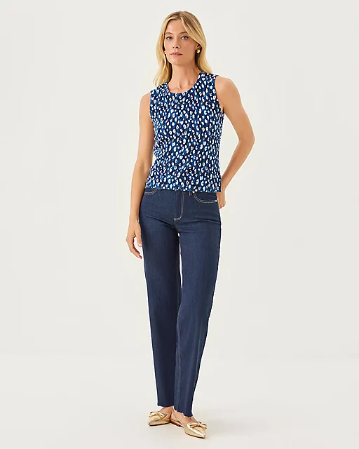 Lilly Pulitzer Fairley Sweater Shell Top Starlight Navy Youre An Animal