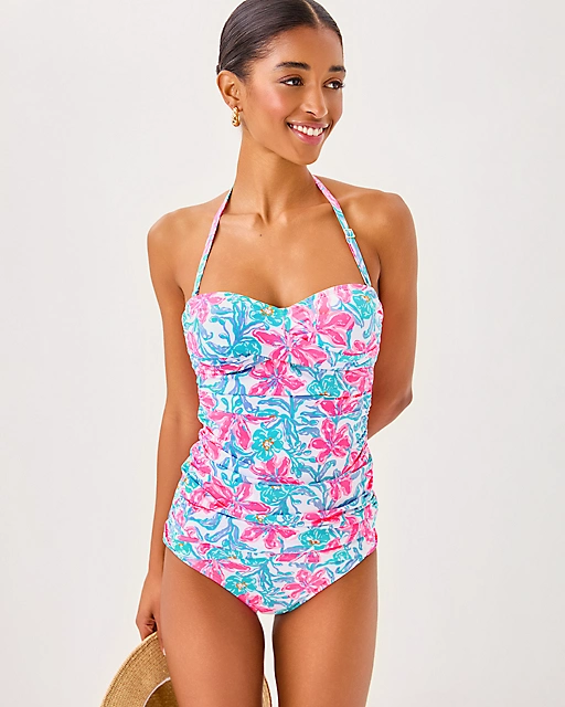 Lilly Pulitzer Flamenco Tankini Top Multi Beachside Haven Swim