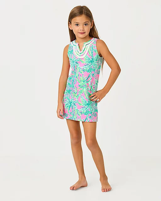Lilly Pulitzer Girls Mini Harper Shift Dress Prosecco Pink Hangin Around