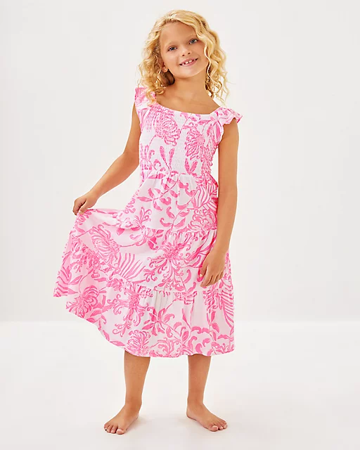 lilly pulitzer Girls Mini Jilly Midi Dress Rousseau Pink Glisten In The Sun lilly pulitzer Girls Mini Jilly Midi Dress Rousseau Pink Glisten In The Sun