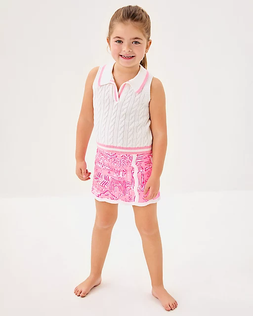 lilly pulitzer Girls Mini Michelina Skort Conch Shell Pink Pennys Playground