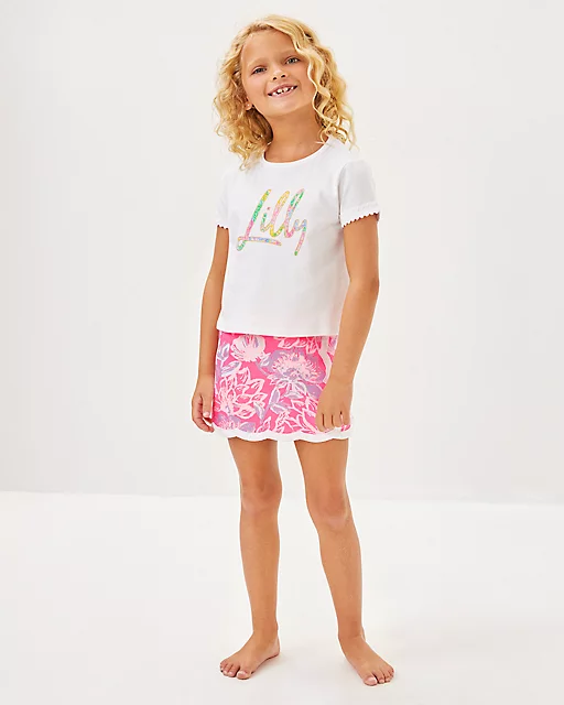 Lilly Pulitzer Girls Mini Michelina Skort Rousseau Pink Zen Garden