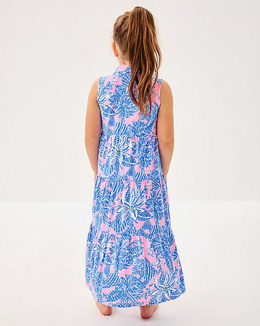 Lilly Pulitzer Girls Mini Riegan Maxi Dress Conch Shell Pink Up Scale