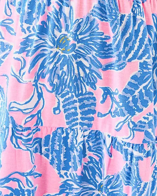 Lilly Pulitzer Girls Mini Riegan Maxi Dress Conch Shell Pink Up Scale