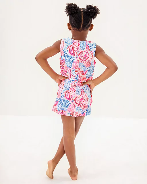 Lilly Pulitzer Girls Mini Romey Shift Set Resort White Lil Sun Sea Sand