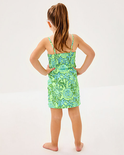 Lilly Pulitzer Girls Mini Shelli Dress Cool Mint Catchin Rays