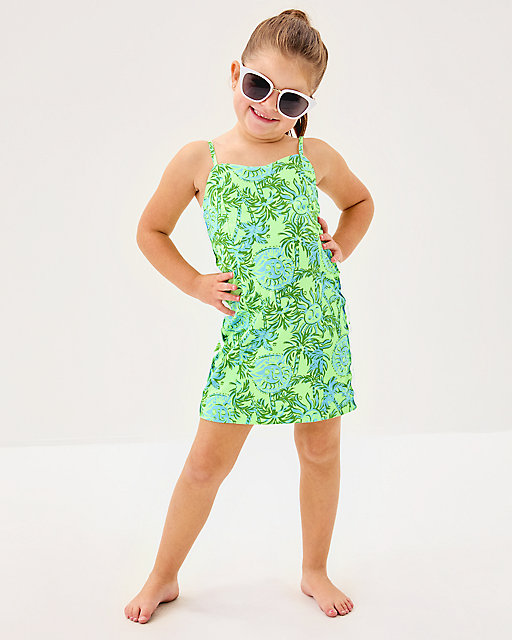 lilly pulitzer Girls Mini Shelli Dress Cool Mint Catchin Rays