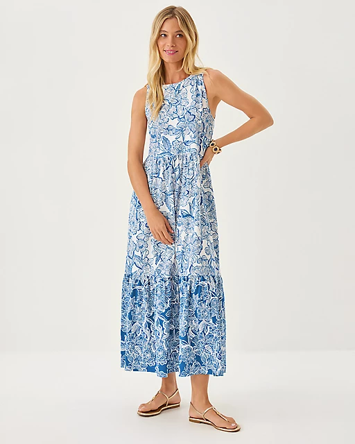 lilly pulitzer Hayleigh Midi Dress Starlight Navy Unforgettable