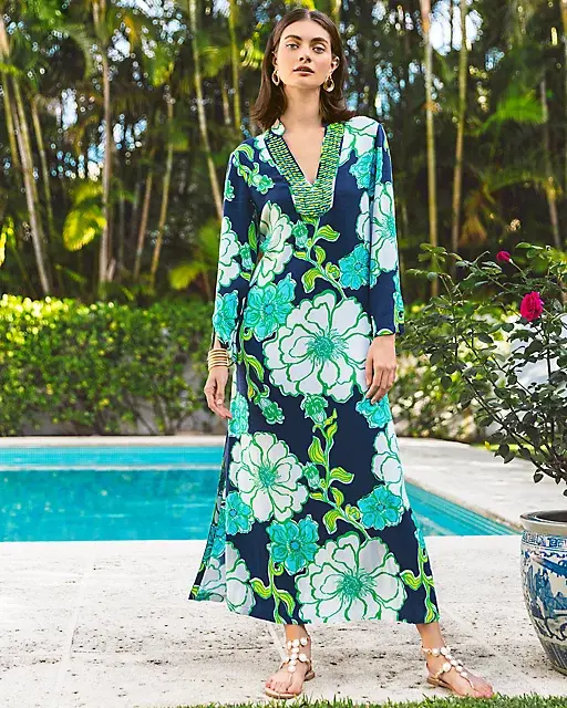 lilly pulitzer Irella Maxi Caftan Dress Low Tide Navy Oversized Go Big lilly pulitzer Irella Maxi Caftan Dress Low Tide Navy Oversized Go Big