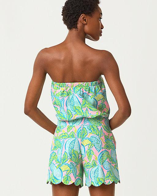 Lilly Pulitzer Jace Strapless Romper Urchin Pink Vitamin Sea