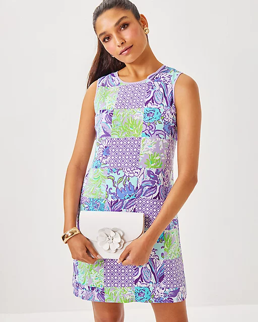 Lilly Pulitzer Julienne Shift Dress Multi Juicy Story Patch