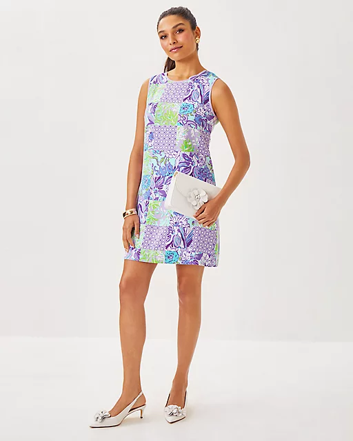 Lilly Pulitzer Julienne Shift Dress Multi Juicy Story Patch