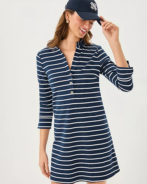 Lilly Pulitzer Knightley Dress Low Tide Navy Heritage Stripe