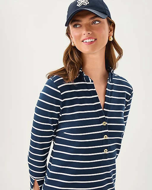 Lilly Pulitzer Knightley Dress Low Tide Navy Heritage Stripe