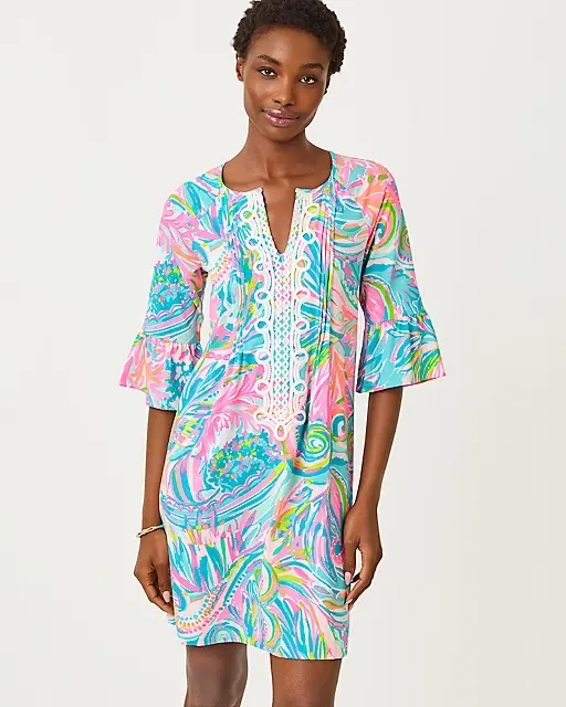 lilly pulitzer Krysta Tunic Dress Multi Carnivale Coral