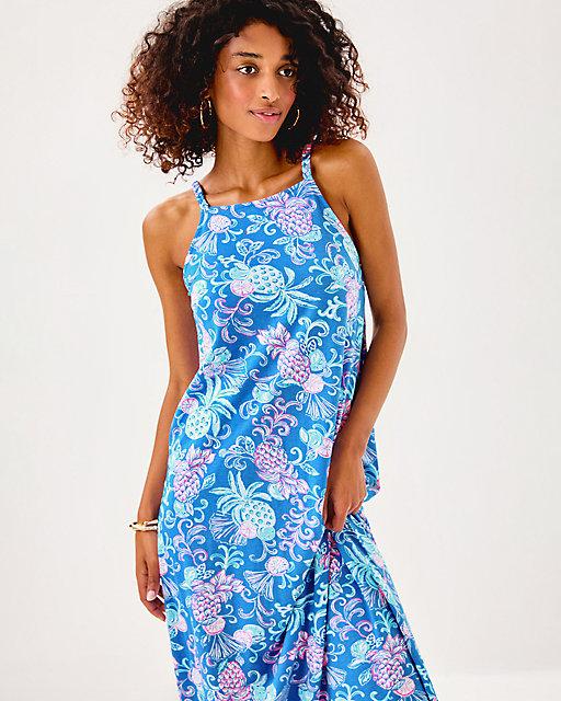 Lilly Pulitzer Kyleigh Maxi Dress Sunwashed Blue Citrus Crush