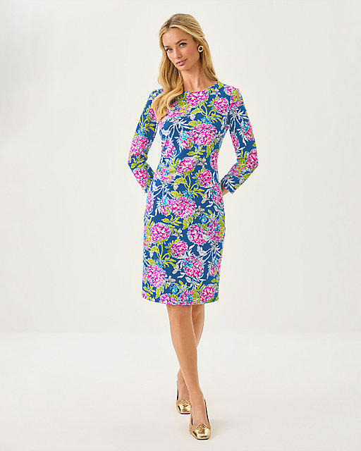 Lilly Pulitzer Kyrie 3/4 Sleeve Dress Multi Dahlia Licious