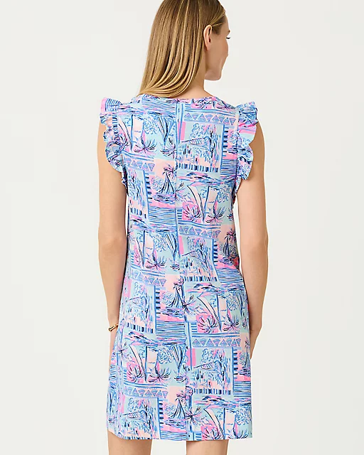 Lilly Pulitzer Laina T-Shirt Dress Whisper Blue Yeah Buoy