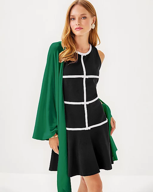 Lilly Pulitzer Lanelle Cashmere Wrap Heathered Fiddle Leaf Green