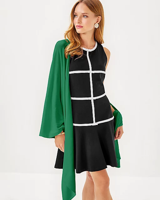 lilly pulitzer Lanelle Cashmere Wrap Heathered Fiddle Leaf Green