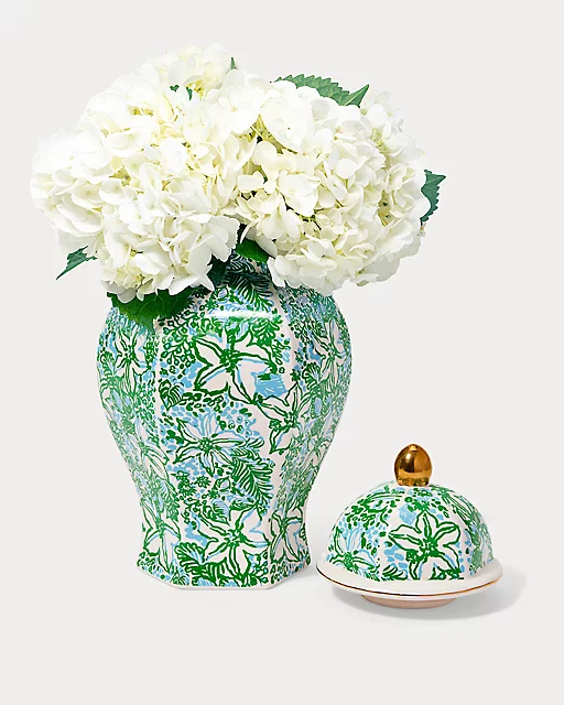 Lilly Pulitzer Large Ginger Jar Multi Garden Glisten