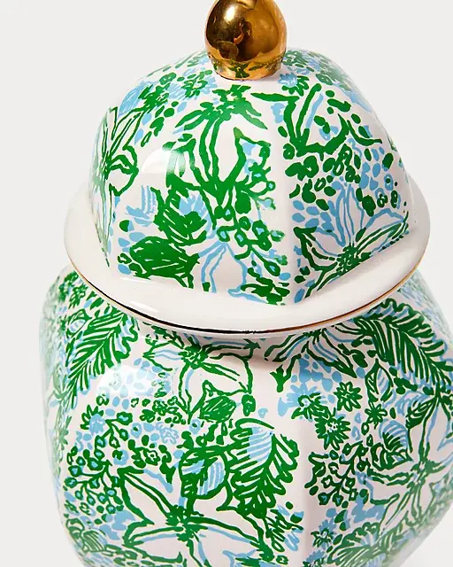 Lilly Pulitzer Large Ginger Jar Multi Garden Glisten