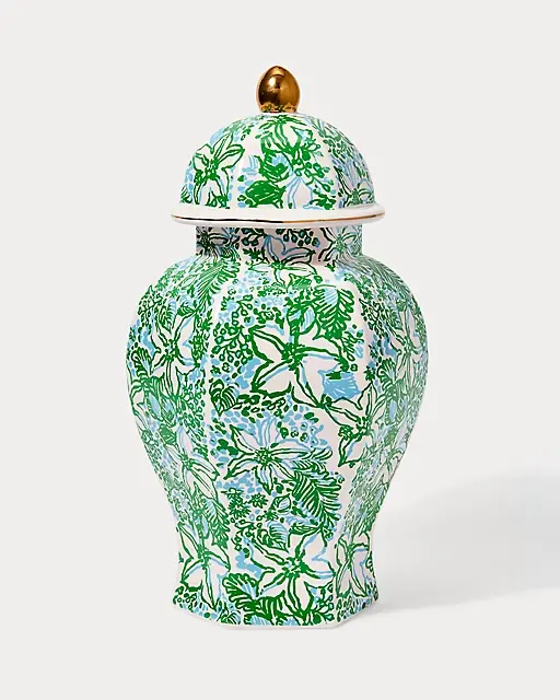 lilly pulitzer Large Ginger Jar Multi Garden Glisten