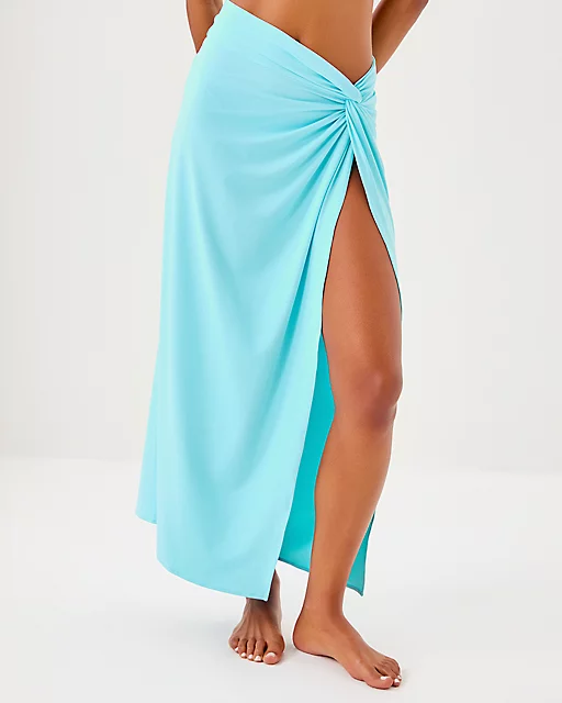 Lilly Pulitzer Leevy Sarong Cover-Up Fresh Water Blue