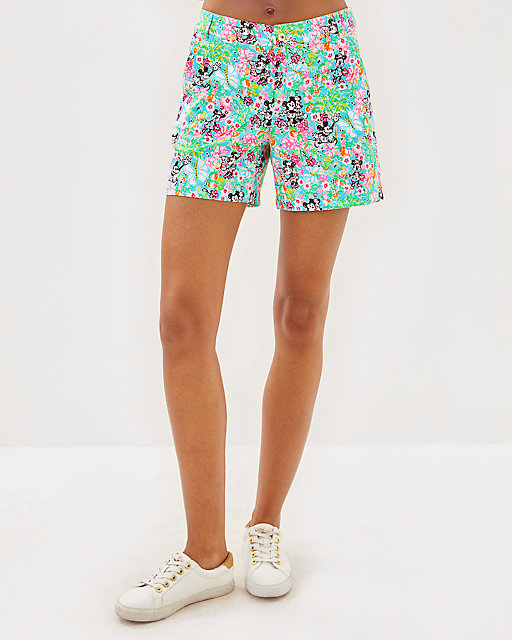 Lilly Pulitzer Lilly Hearts Disney 5" Callahan Mid Rise Short Multi Lilly Hearts Disney