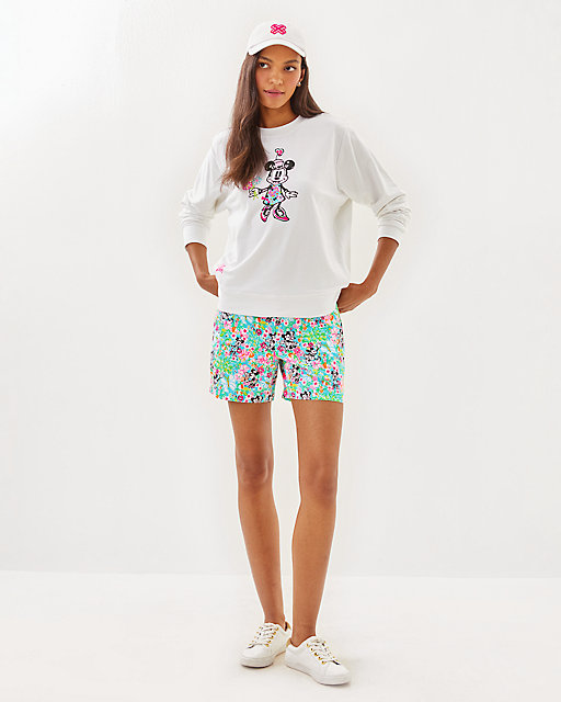 Lilly Pulitzer Lilly Hearts Disney 5" Callahan Mid Rise Short Multi Lilly Hearts Disney