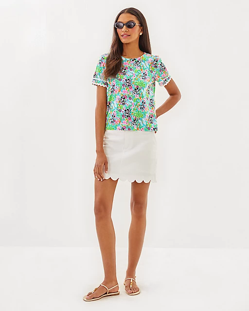 Lilly Pulitzer Lilly Hearts Disney Clairmont Trimmed Knit Top Multi Lilly Hearts Disney