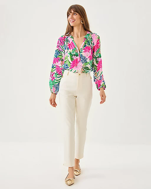 lilly pulitzer 29" Ana High Rise Pant Coconut