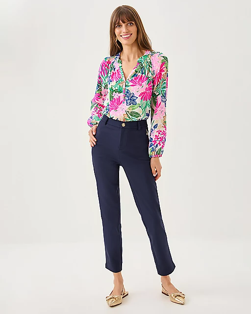 lilly pulitzer 29" Ana High Rise Pant True Navy