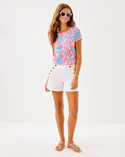 Lilly Pulitzer 5" Eliska Stretch Short Resort White