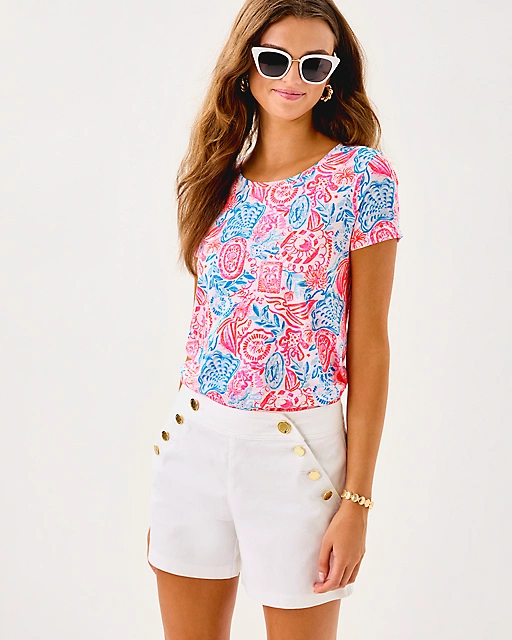 lilly pulitzer 5" Eliska Stretch Short Resort White