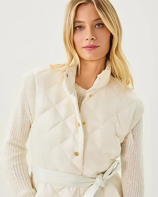 Lilly Pulitzer Adenna Vest Coconut