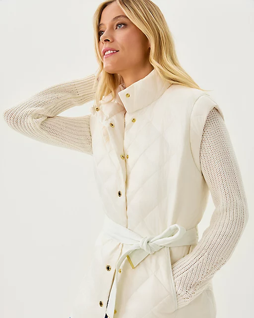 lilly pulitzer Adenna Vest Coconut