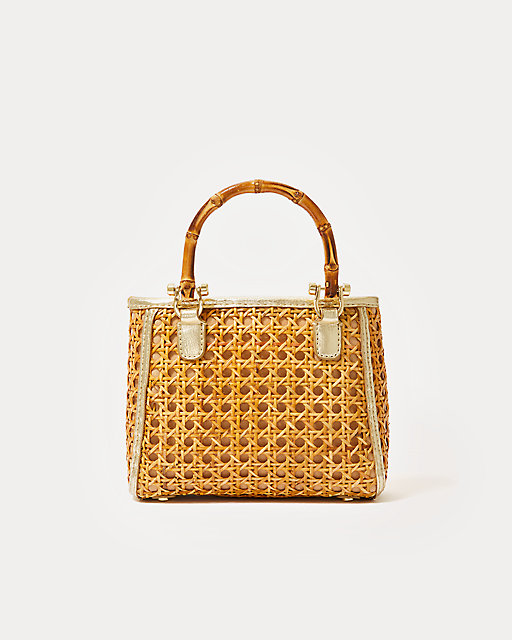 Lilly Pulitzer Adrian Cane Mini Bag Natural