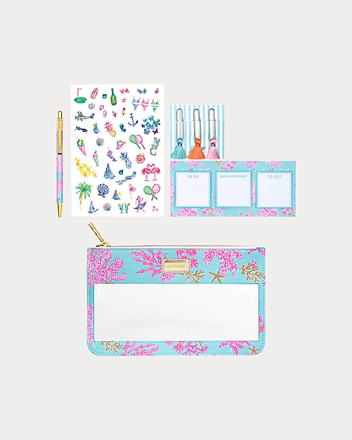 lilly pulitzer Agenda Bonus Pack Multi Royal Coral