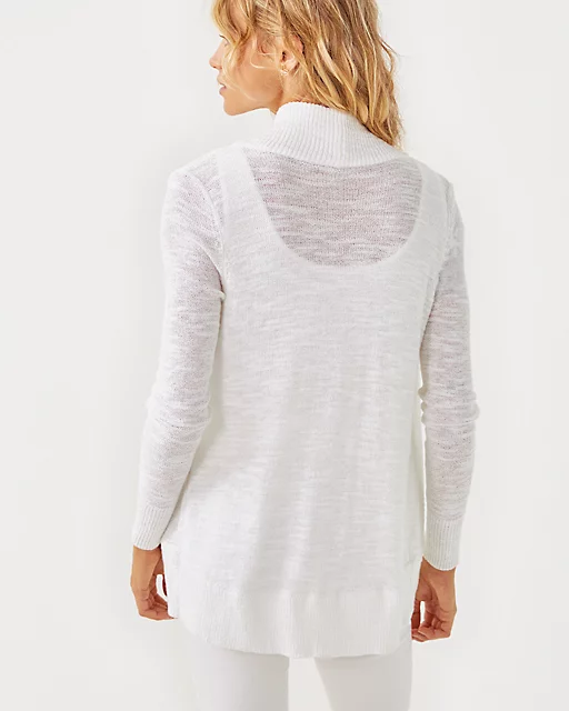 Lilly Pulitzer Amalie Cardigan Resort White