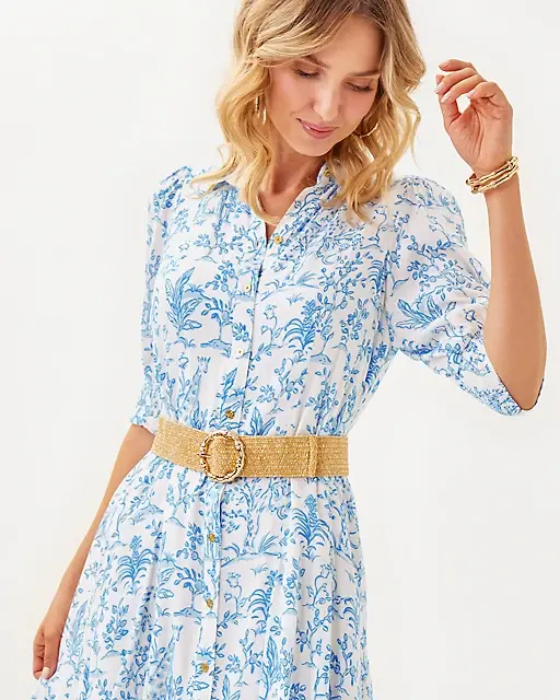 Lilly Pulitzer Arta Belt Gold Metallic