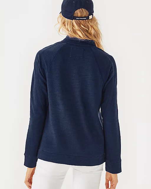 Lilly Pulitzer Ashlee Half-Zip Pullover True Navy