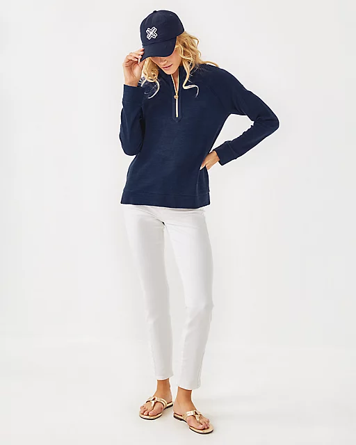 Lilly Pulitzer Ashlee Half-Zip Pullover True Navy