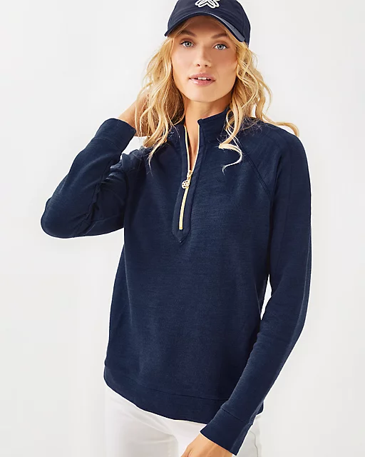 lilly pulitzer Ashlee Half-Zip Pullover True Navy