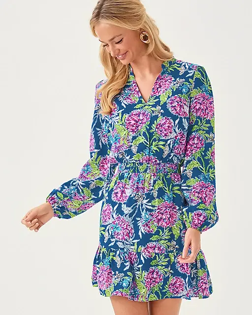 Lilly Pulitzer Axton Dress Multi Dahlia Licious