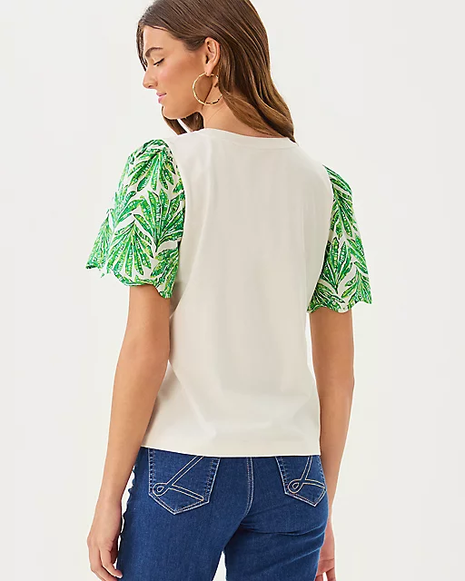 Lilly Pulitzer Brittan Knit Top Coconut Shady Babe