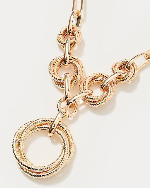 Lilly Pulitzer Chevs Kiss Necklace Gold Metallic